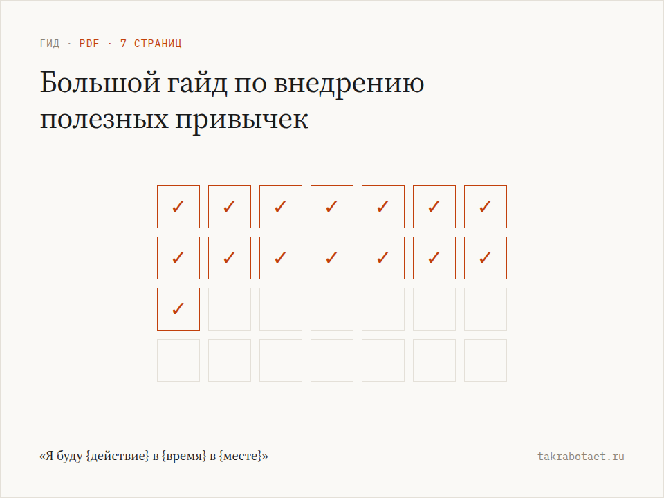 Обложка гайда: трекер привычек на четыре недели